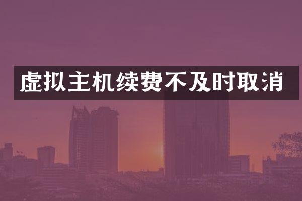 虚拟主机续费不及时取消