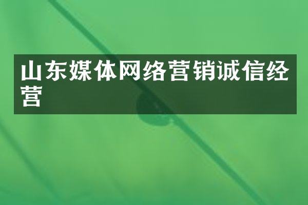 山东媒体网络营销诚信经营