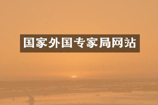 国家外国专家局网站