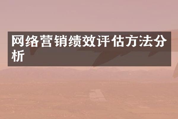 网络营销绩效评估方法分析