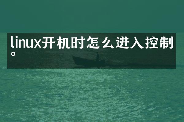 linux开机时怎么进入控制台