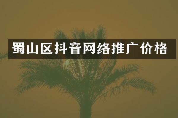 蜀山区抖音网络推广价格