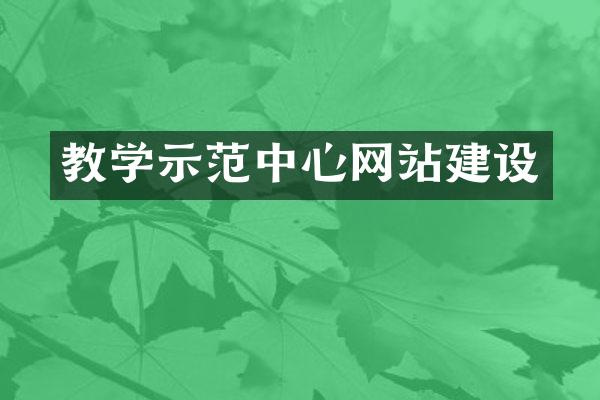 教学示范中心网站建设