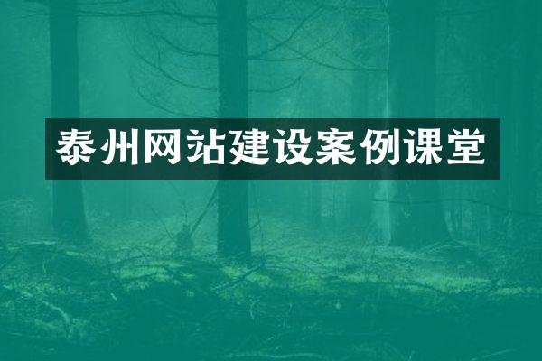 泰州网站建设案例课堂
