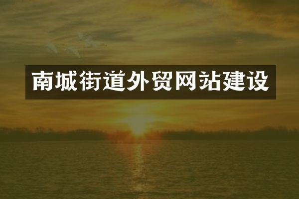南城街道外贸网站建设