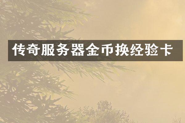 传奇服务器金币换经验卡