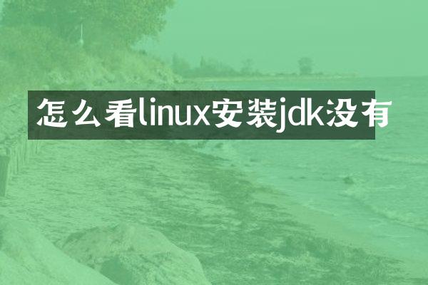怎么看linux安装jdk没有