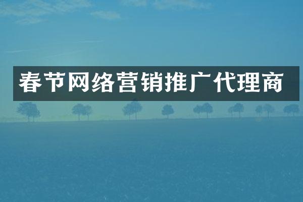 春节网络营销推广代理商