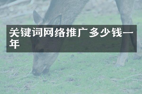 关键词网络推广多少钱一年