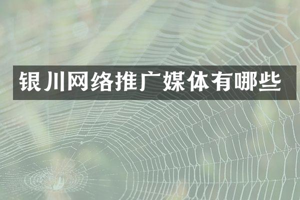 银川网络推广媒体有哪些