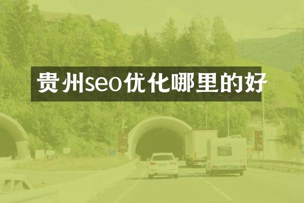 贵州seo优化哪里的好