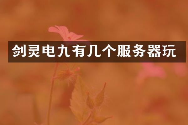 剑灵电九有几个服务器玩