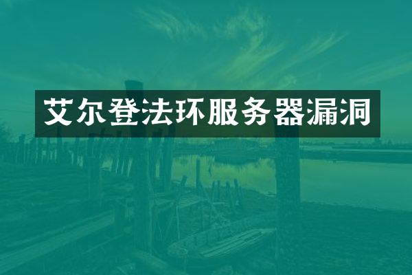 艾尔登法环服务器漏洞