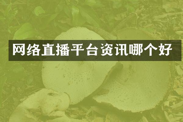 网络直播平台资讯哪个好