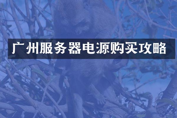 广州服务器电源购买攻略