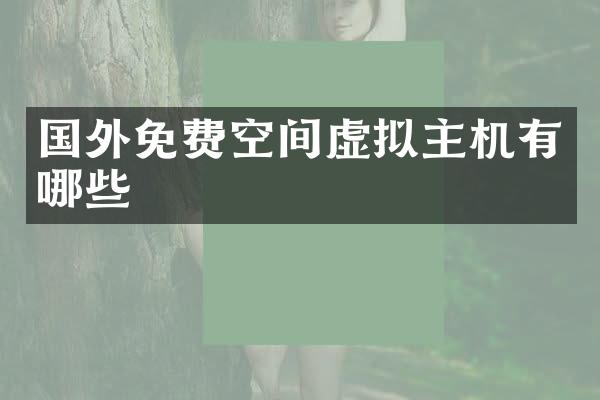 国外免费空间虚拟主机有哪些