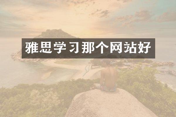 雅思学习那个网站好