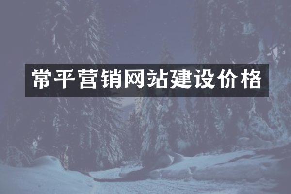 常平营销网站建设价格