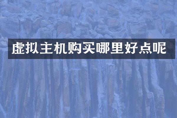 虚拟主机购买哪里好点呢