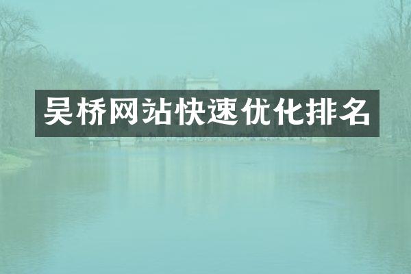 吴桥网站快速优化排名
