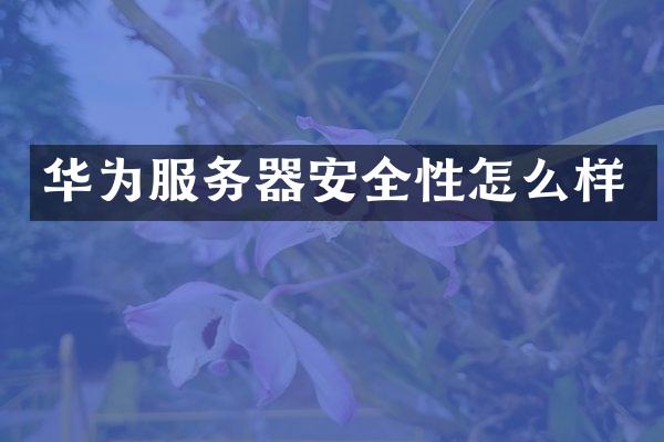 华为服务器安全性怎么样