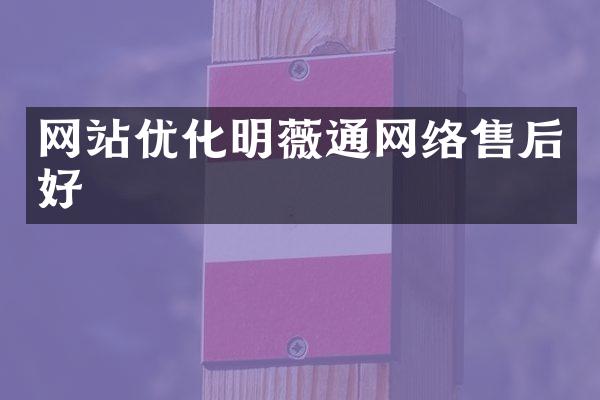 网站优化明薇通网络售后好