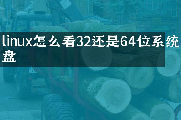 linux怎么看32还是64位系统盘