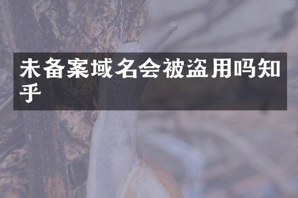 未备案域名会被盗用吗知乎
