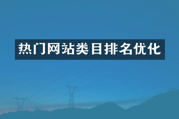 热门网站类目排名优化