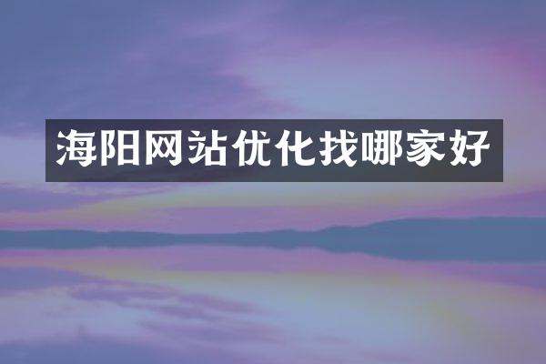 海阳网站优化找哪家好