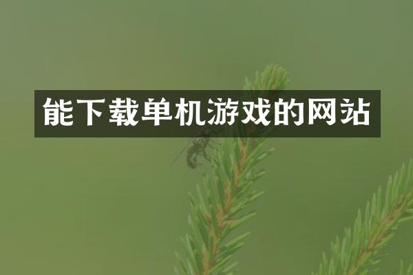 能下载单机游戏的网站