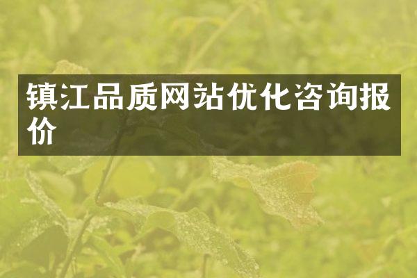 镇江品质网站优化咨询报价