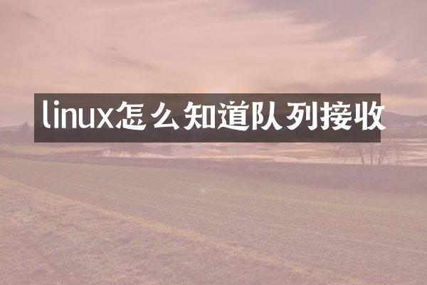 linux怎么知道队列接收