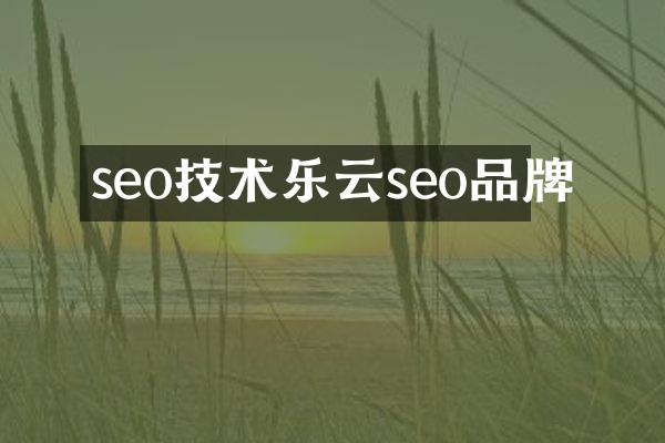 seo技术乐云seo品牌