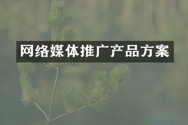 网络媒体推广产品方案