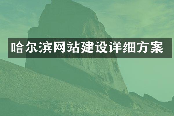 哈尔滨网站建设详细方案