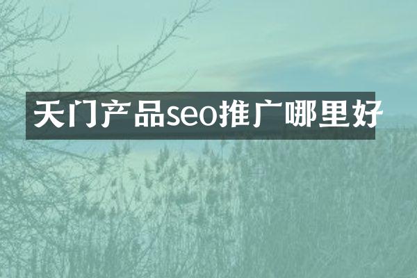 天门产品seo推广哪里好