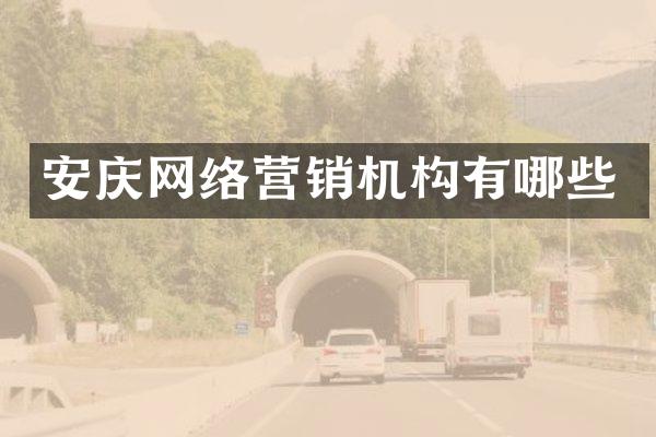 安庆网络营销机构有哪些