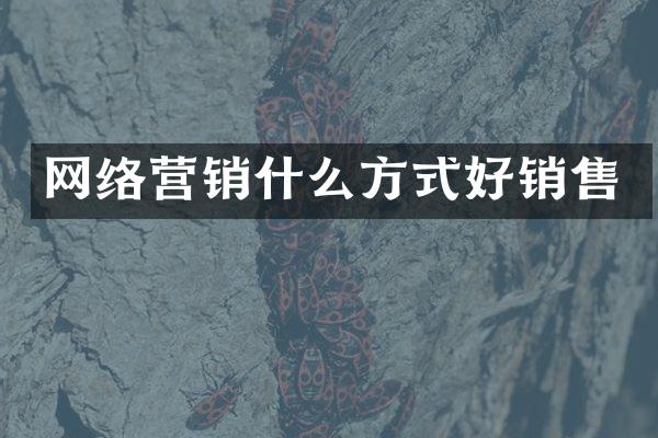 网络营销什么方式好销售