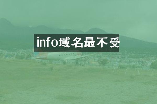 info域名最不受