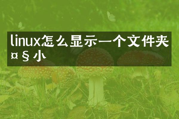 linux怎么显示一个文件夹大小
