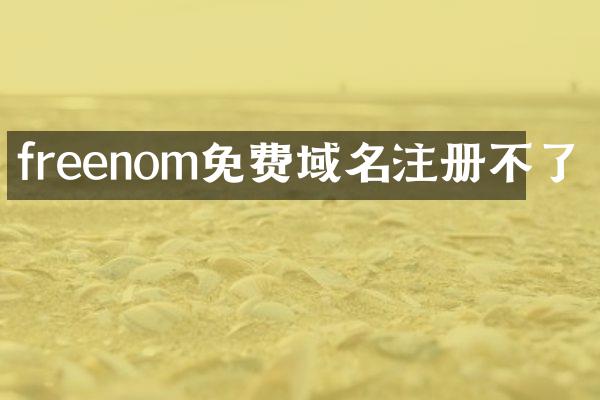 freenom免费域名注册不了