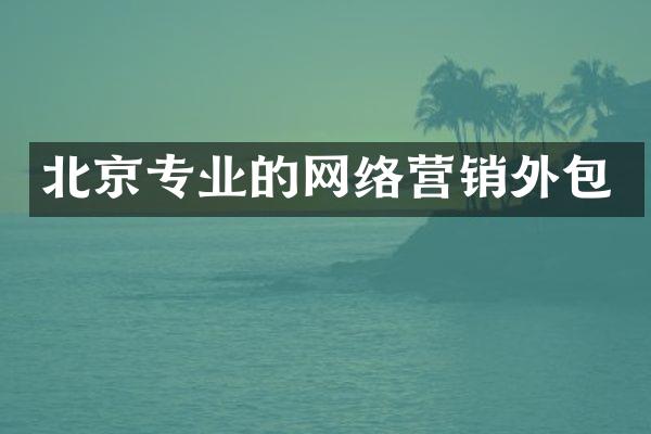 北京专业的网络营销外包