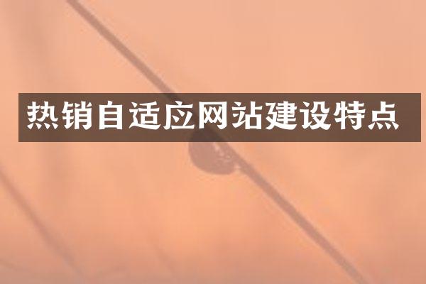 热销自适应网站建设特点
