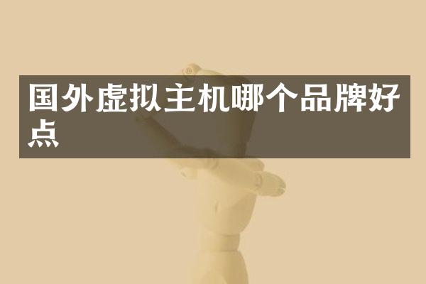 国外虚拟主机哪个品牌好点