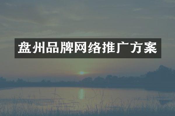盘州品牌网络推广方案
