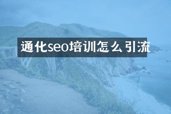 通化seo培训怎么引流