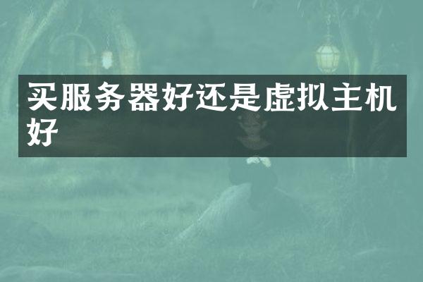 买服务器好还是虚拟主机好