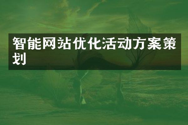 智能网站优化活动方案策划