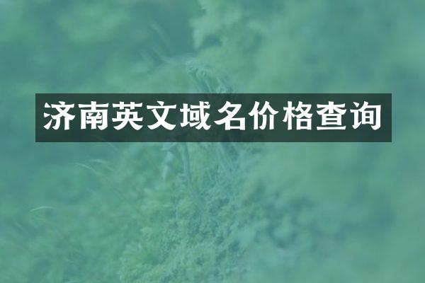 济南英文域名价格查询